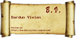 Bardun Vivien névjegykártya